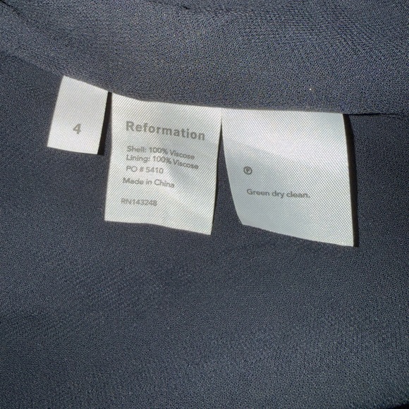 Reformation Black Chiffon Mini Dress 4 - Picture 6 of 6